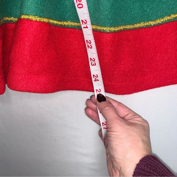 Christmas Elf Dress Girl’s Large Holiday Novelty Costume Santa Green Red Funny - Picture 10 of 13